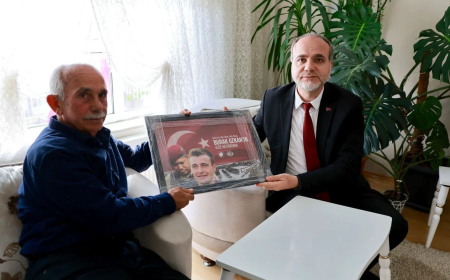 Rektör Uslu’dan Şehit Burak Özkan’ın Ailesine Ziyaret