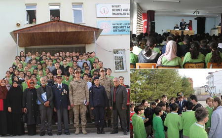 Bayburt’ta anlamlı buluşma: Gazi ve şehit kardeşi öğrencilerle